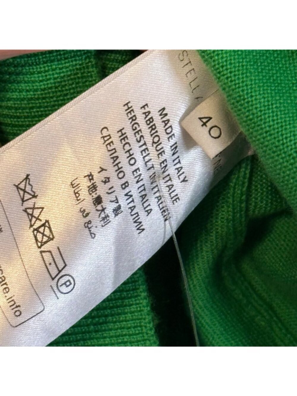 Stella McCartney Green Wool Long Sleeve Turtleneck Sweater Dress Size 8 Dress. - Picture 6 of 12